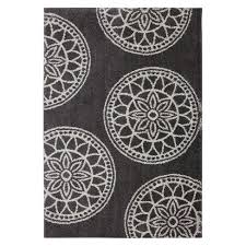 Tavira 8 x 11 black indoor medallion area rug. 5 X7 Home Medallion Shag Area Rug Gray Mohawk Target
