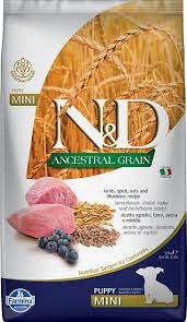 Farmina N D Ancestral Grain Lamb Blueberry Recipe Puppy Mini Dry Dog Food 15 4 Lb Bag Chewy Com Blueberry Recipes Dog Food Recipes Dry Dog Food