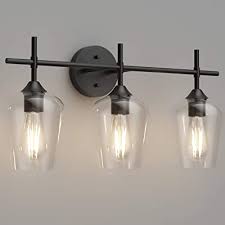 Maybe you would like to learn more about one of these? Buy Ralbay Industrial Bathroom Vanity Light Fixtures 3 Lights Matte Black With Clear Glass Vintage Edison Wall Lamp Light Fixture For Bathroom Online In Indonesia B089n8m9st