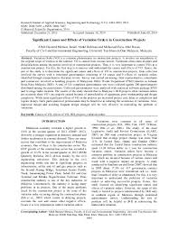 The latest fortran standard john reid jkr associates. Pdf Significant Causes And Effects Of Variation Orders In Construction Projects Aftab Hameed Memon Academia Edu