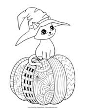 Snag these free halloween cat coloring pages! Halloween Coloring Pages Free Printable Pdf From Primarygames