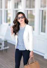 Spring Summer White Blazer Work Office Business Casual Outfit Ideas Office Casual Outfit Summer Office Outfits Office Attire Women