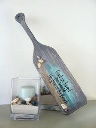 Rustic Beach Oar Beach Decor Sign Weathered Wood Oar Ocean Decor Handpainted Sign Nautical Decor Sea Themed Gift Ocean Decor Beach Decor Nautical Decor