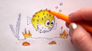 Kugelfisch Zeichnen Malen How To Draw Puffer Fish Under Water Drawing Risovat Rybu Youtube