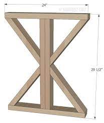 Diy X Base Dining Table Free Woodworking Plans Sawdust Girl Diy Table Legs Farmhouse Table Legs Farmhouse Table Plans