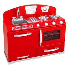kidkraft red retro stove/oven combo [kk