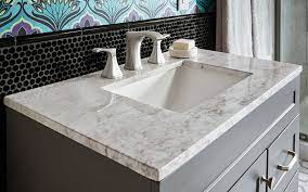Okngr marble vanity top, vanity top with rectangular ceramic bathroom sink and back splash for bathroom, 43x22 inch white carrara marble countertop 4.0 out of 5 stars 2 $318.59 $ 318. A Gray And White Marble Bath Vanity Top Choosing A Bathroom Vanity Granite Bathroom Bathroom Vanity Countertops Granite Bathroom Countertops