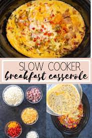Slow Cooker Breakfast Casserole With Ham And Veggies Kroll S Korner Recipe Slow Cooker Breakfast Casserole Crockpot Recipes Slow Cooker Slow Cooker Breakfast