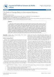 Pdf The Study Of Foreign Policy In International Relations