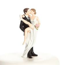 Groom Pulling Bride Wedding Cake Topper
