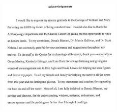 An acknowledgement in research paper is actually a Thesis Acknowledgement Samples