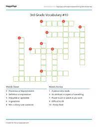 Time4learning offers tons of free information and resources to help you get started! 3rd Grade Vocabulary 9 Free Crossword Puzzle Worksheets Happi Papi
