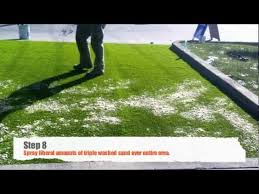 This is a step by step guide on how to lay and install artificial grass and lawns. Diy Artificial Grass Installation On Concrete Youtube