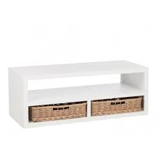 Structure stable et robuste en panneau de particules de bois (mdf épaisseur 1,5 cm). Table Basse Blanche Bois Kotecaz Fr