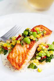 Pan Roasted Salmon With Summer Succotash Giadzy Recipe Recipes Summer Succotash Succotash Recipe