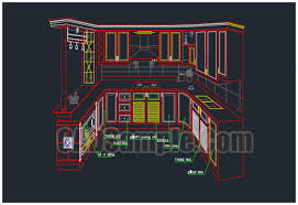 3d Kitchen Blocks Cad Of Cabinet Cadsample Com