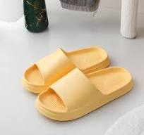 Dpityserensio Home Indoor EVA Slide Sandals Non-slip Men Women Household Sandals and Slippers Yellow 3737-38