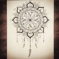Dream Catching Free Hand Dreamcatcher Drawing Original Design Original Copy 11x14 On Heavy Mixed Media P Henna Designs Henna Tattoo Designs Henna Drawings