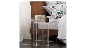 3 Piece Peekaboo Acrylic Nesting Table Set Reviews Cb2 Acrylic Furniture Nesting Tables Modern Side Table