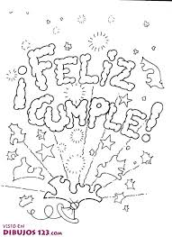 Feliz Cumpleaños Para Colorear