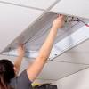 To mount a typical fluorescent ceiling fixture, first use a stud finder 5 finally, slip the ends of the fluorescent tubes into the tube holders, and then add the diffusing panel atop the tubes. 1