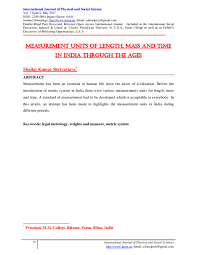 pdf measurement units of length mass and time in india