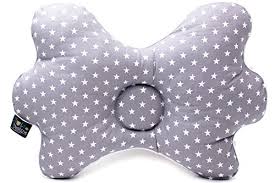 Farbe grau mit weißen sternen. Babykopfkissen Kissen Fur Baby Babykissen Gegen Plattkopf Kopfverformung