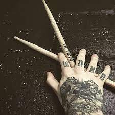 Drummers Right Hand Left Has Tattooed Life Sweet Hand Tattoo Rook Mgk Mgk Mgk Drummer