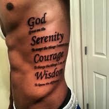 Side Tattoo Tattoo Serenityprayer Side Tattoos Tattoos Rib Tattoos For Guys