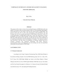 The swift code for rhb bank berhad is rhbbmyklxxx. Pdf Corporate Governance And Risk Management In Banking Industry Rhb Bank