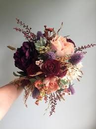 Fall Wedding Bouquet Silk Wedding Bouquet Rustic Bridal Bouquet Burgundy Bouquet Autumn Flower Bouquet Artificial Flowers Hydrangea Rustic Bridal Bouquets Silk Wedding Bouquets Bridal Bouquet