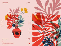 Flowers Vaze Illustration Design Illustration Poster Art