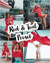 New Red Filter Red Teal Lightroom Preset Red And Teal Lightroom Presets Red Lightroom Red Presets