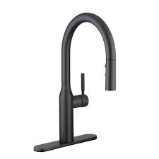Maybe you would like to learn more about one of these? Glacier Bay Upson Single Handle Pull Down Kitchen Faucet In Matte Black The Home Depot Canada