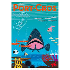Affiche Monsieur Z Boutique Souvenirs De Hyeres Et Porquerolles Affiches De Voyage Retro Affiches Retro Affiche De Voyage Vintage