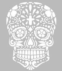 Pochoir Adhesif 30 X 20 Cm Tete Mort Mexicaine Croix Tete De Mort Pochoir Dessin Oiseau