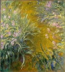 Floral tapestry, black tapestry, claude monet decor, monet tapestry, flower painting, purple tapestry, botanical tapestry, boho tapestry. Claude Monet The Path Through The Irises The Metropolitan Museum Of Art