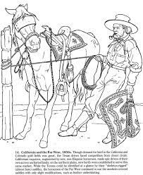 A cowboy on horseback, a front view. Welcome To Dover Publications Horse Coloring Pages Coloring Book Art Coloring Pages