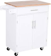 Check spelling or type a new query. Buy Homcom Kitchen Island Cart Rolling Trolley Cart With Drawer Storage Cabinet Towel Rack White Online In Vietnam B082dzl1kj
