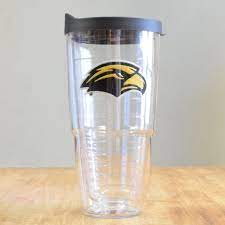 Bought a stainless tumbler, after it was washed a few times, not in the dishwasher, the wrap started to peel off and the lids leaks. Usm Tervis Tumbler 24oz Ms Made Foods Gifts And Home Decor