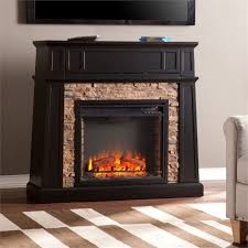 Your fireplace taking center stage, stone is timeless. Pemberly Row Faux Stone Fireplace Tv Stand In Black Walmart Com Walmart Com