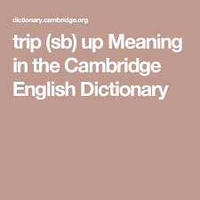 Trip Sb Up Meaning In The Cambridge English Dictionary English Dictionaries Cambridge English Trip
