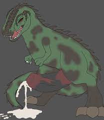 1boy 2016 absurd res axel giga claws cum dinosaur erection  excessive cum feral giganotosaurus grey background hi res hyper hyper penis  looking at viewer male male only nude open