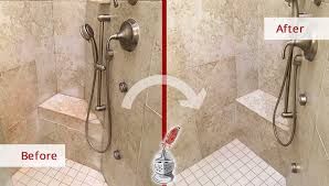 Grout is porous, making it tricky to keep clean. See How This Bathroom In Fort Myers Fl Went From Dirty To Gleaming After A Grout Cleaning