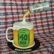 Torta Di Conpleanno Boccale Di Birra Per I 40 Anni Idee Torta Torte Idee Per Feste