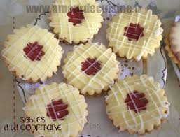 Sables A La Confiture De Fraises Amour De Cuisine Recette Sable A La Confiture Confiture Fraise Gateaux Sables Aux Fraises