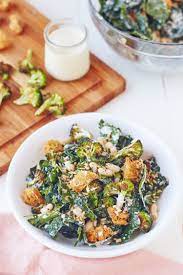 Recipe Broccoli And Kale Caesar Salad Recipe Kale Caesar Salad Satisfying Salads Caesar Salad