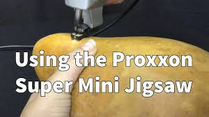 Super jigsaw proxxon sts/e with foot pedal, saw blades, and storage case. Welburn Gourd Farm Using The Proxxon Super Min Jigsaw On Your Gourds Facebook