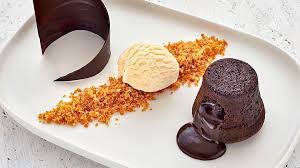 Chocolate Fondant Puddings With Macadamia Ice Cream And Macadamia Praline Cold Desserts Masterchef Recipes Chocolate Fondant