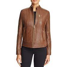 Shop our selection of michael kors today! Michael Michael Kors Leather Moto Jacket 500 Liked On Polyvore Featuring Outerwear Jackets Mocha Leather Mot Jaqueta De Couro Feminina Feminino Jaqueta